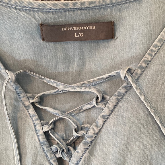 Denim-look Lycocell Top - Picture 4 of 6